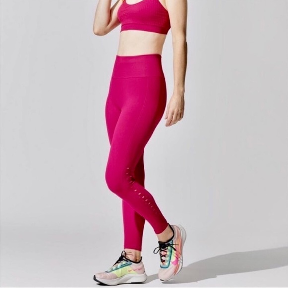Spiritual Gangster Self Love Ribbed Leggings in Magenta Pink Extra Small/Small - Picture 1 of 9